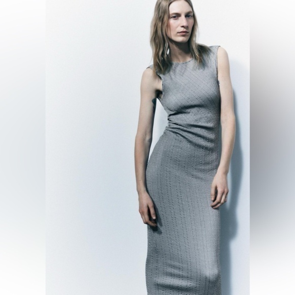 Zara NWT sparkly draped dress 1165/203